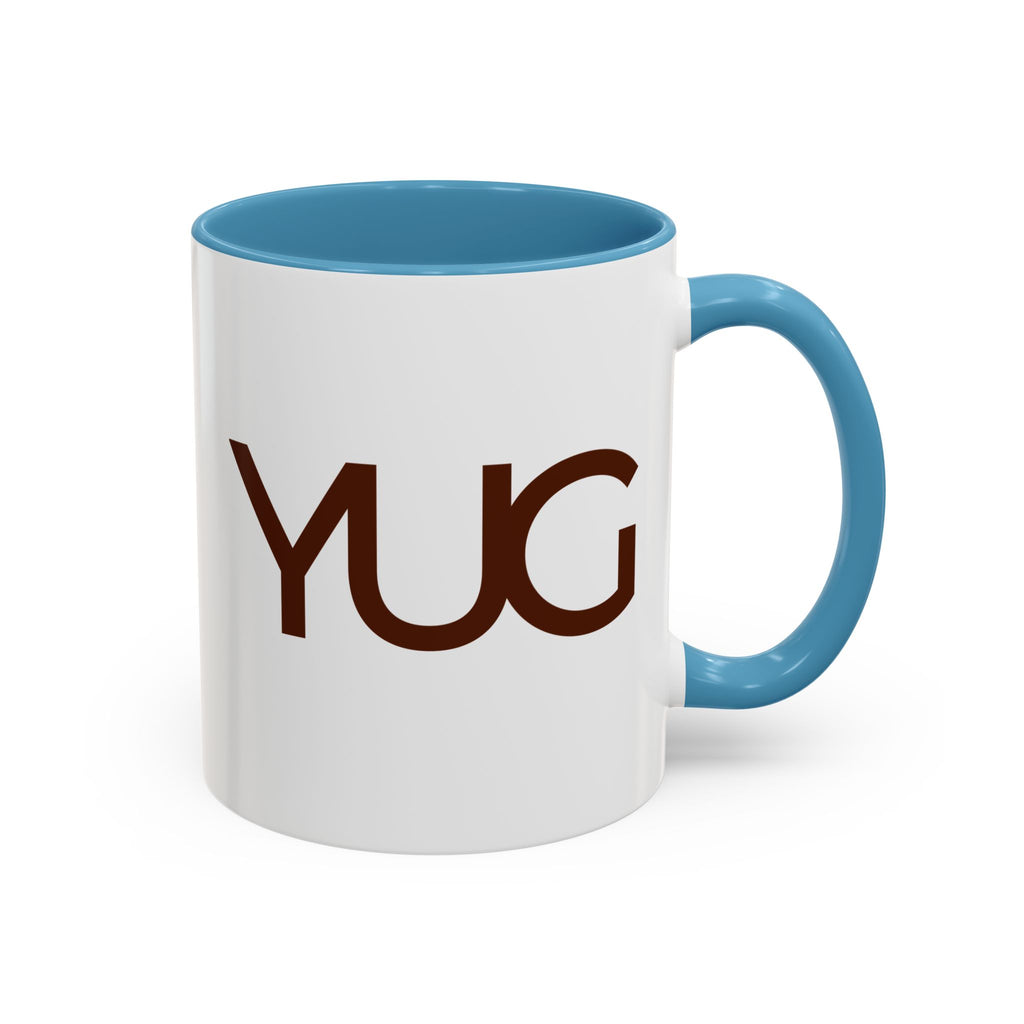 Yug Logo Accent Coffee Mug — Modern Minimalist Branded Ceramic Mug